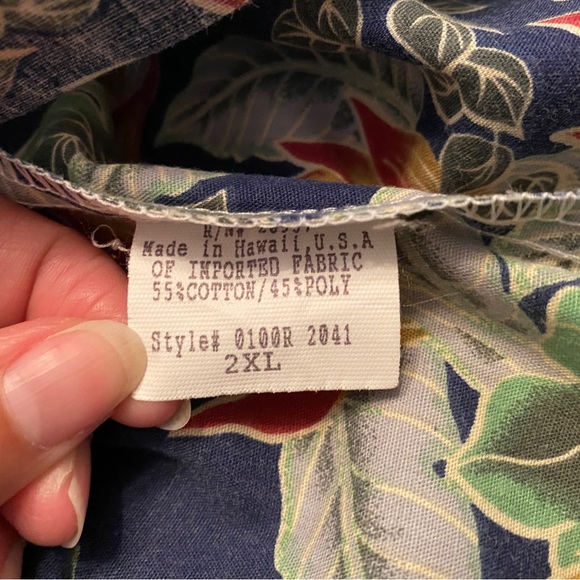 TORI RICHARD Floral Aloha Hawaiian Reverse Shirt Men 2XL XXL - Picture 6 of 7